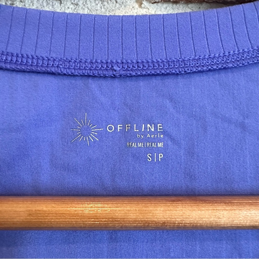 Aerie offline Real Me Henley Crop Top - Picture 2 of 4